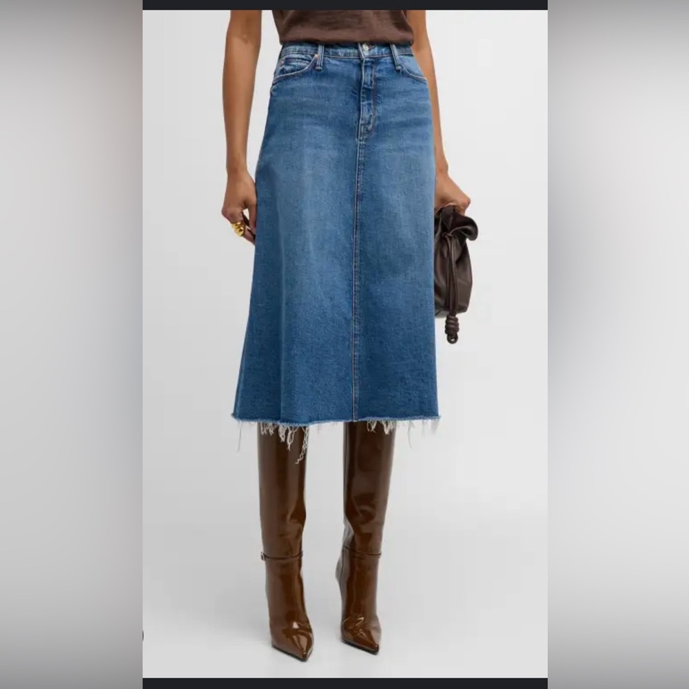 Mother NWOT The Swooner Straight A Fray Skirt